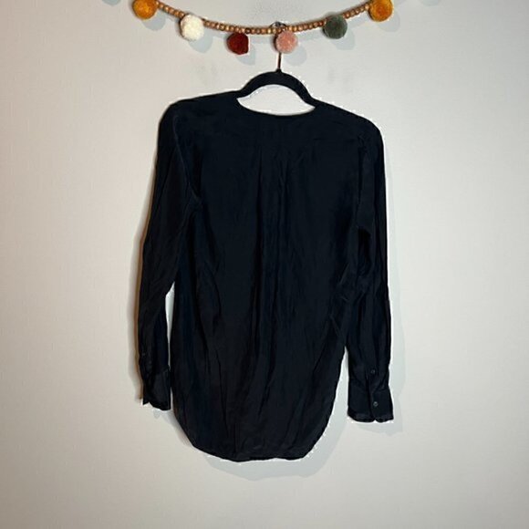 Rag & Bone Dean Silk High Low Long Sleeve Top - Picture 6 of 6